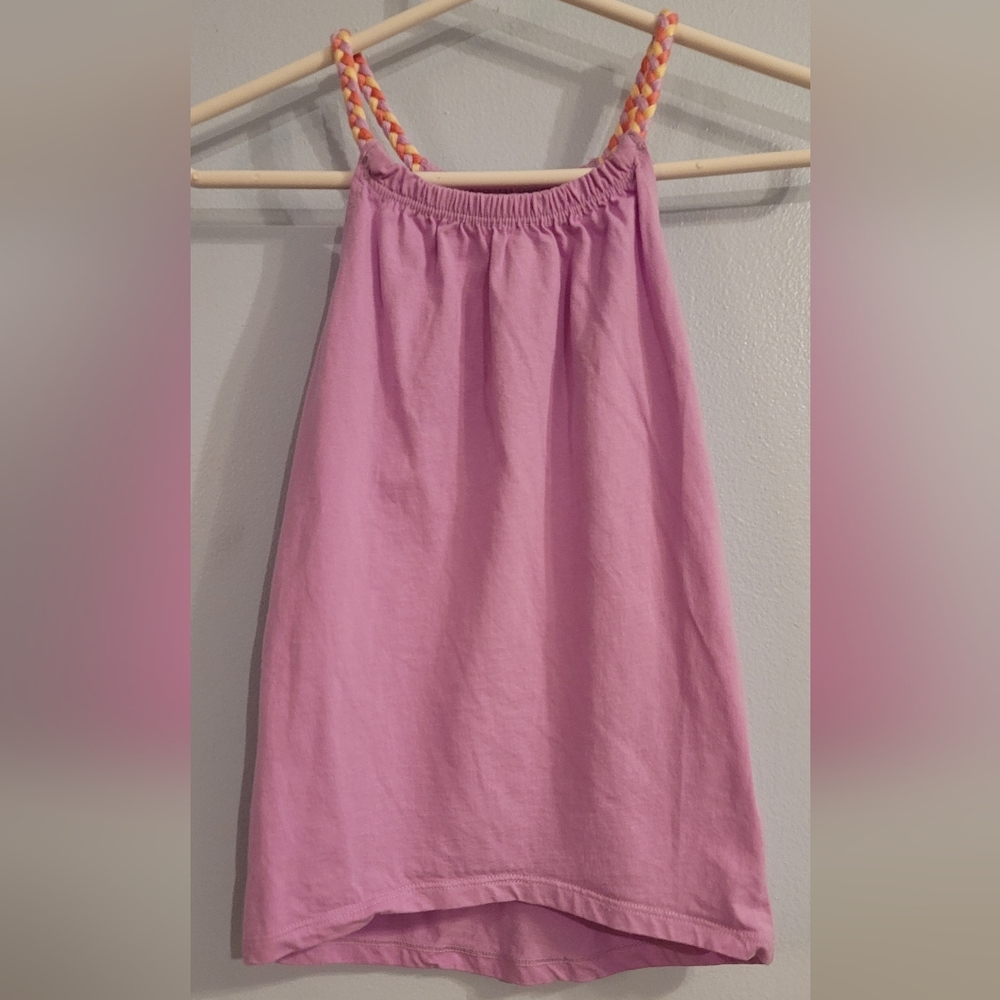 Osh Kosh Bgosh pink high low slip dress w braided straps